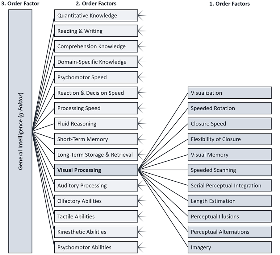 Abbildung 1: Cattell-Horn-Carroll-Modell nach Schneider und McGrew (2012)